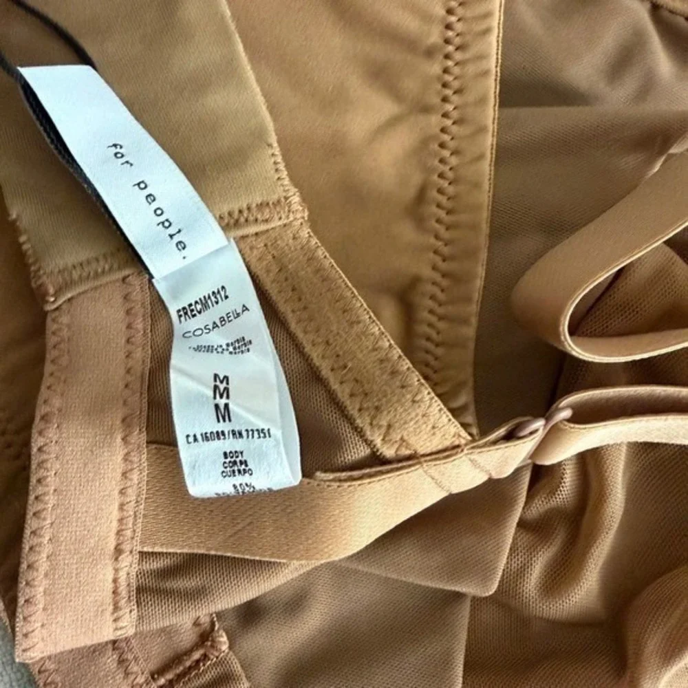 COSABELLA tan free cut micro curvy‎ Wirefree bralette size  tre large NWT